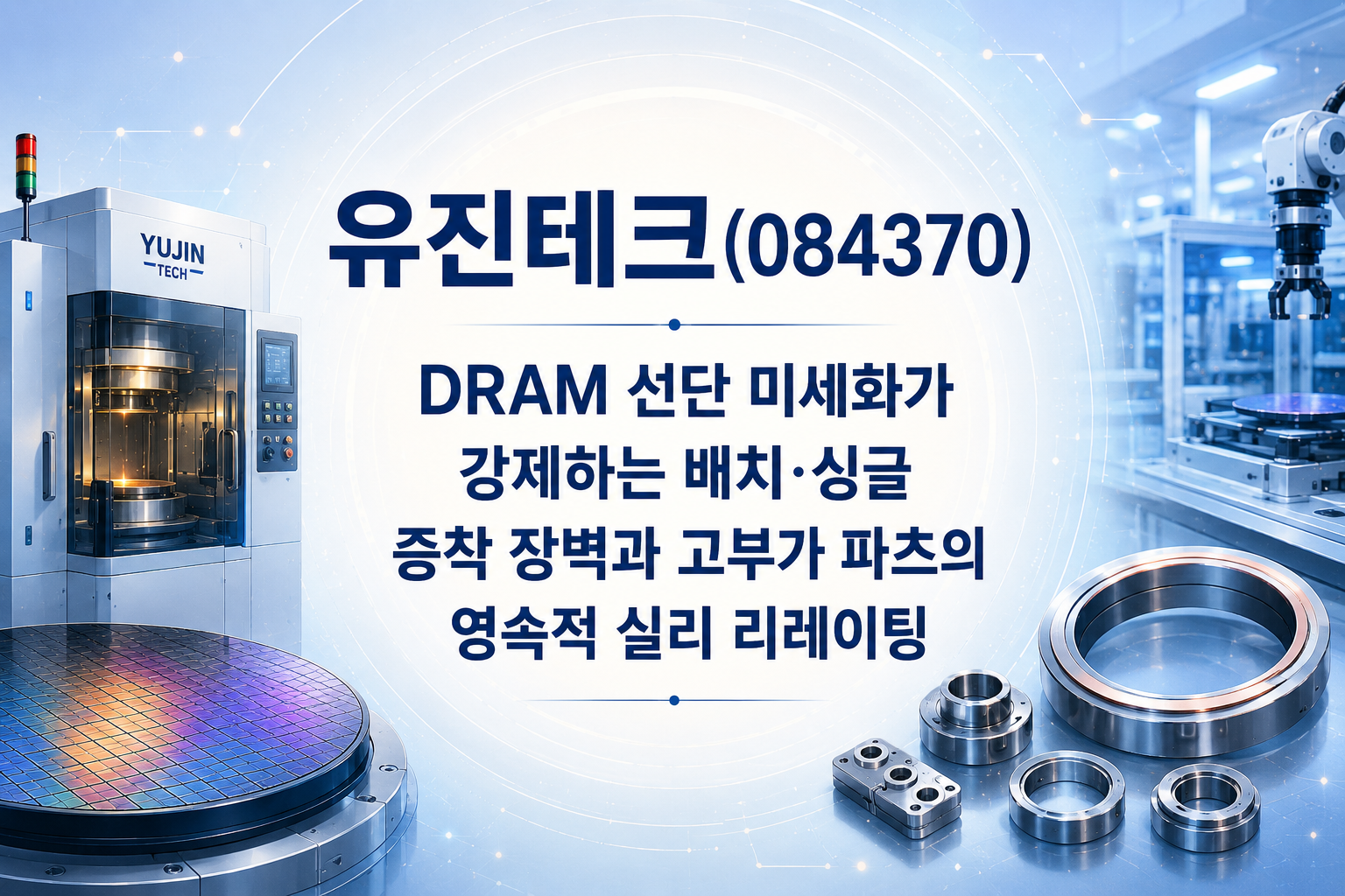 유진테크(084370)|DRAM 선단 미세화가 강제하는 배치·싱글 증착 장벽과 고부가 파츠의 영속적 실리 리레이팅