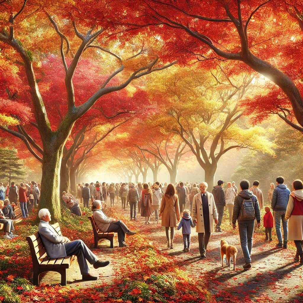 단풍-즐기는-사람들