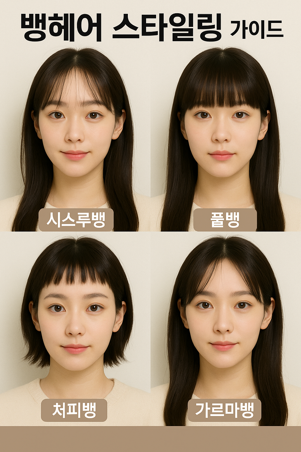 뱅헤어 스타일링