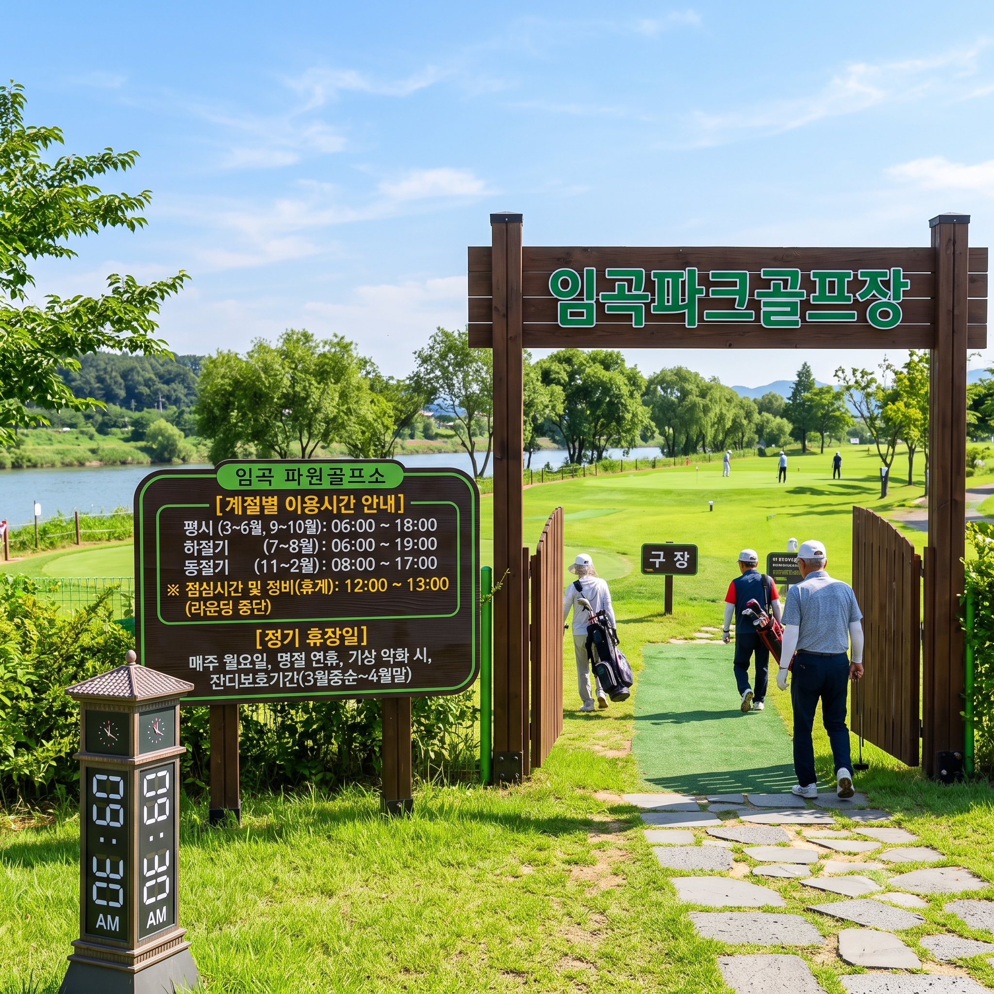 황룡강 둔치에서 9홀 라운딩, 임곡파크골프장 이용방법 핵심정리 (위치, 코스, 이용시간, 요금, 접수꿀팁 등)