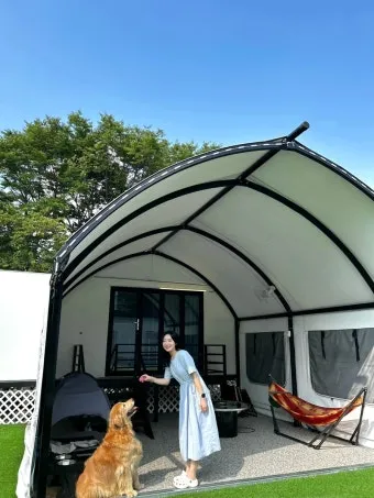 포천애견글램핑 포천 애견식당 당일치기 글램핑 해피캠핑 바베큐 바우어캠프 포천 완벽 체험_18