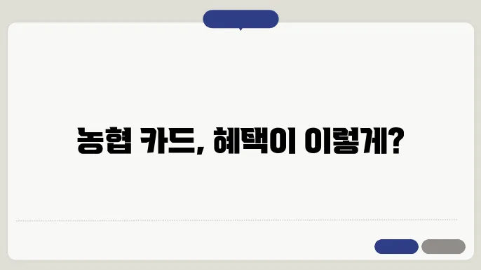 농협 카드의 신청 자격 안내