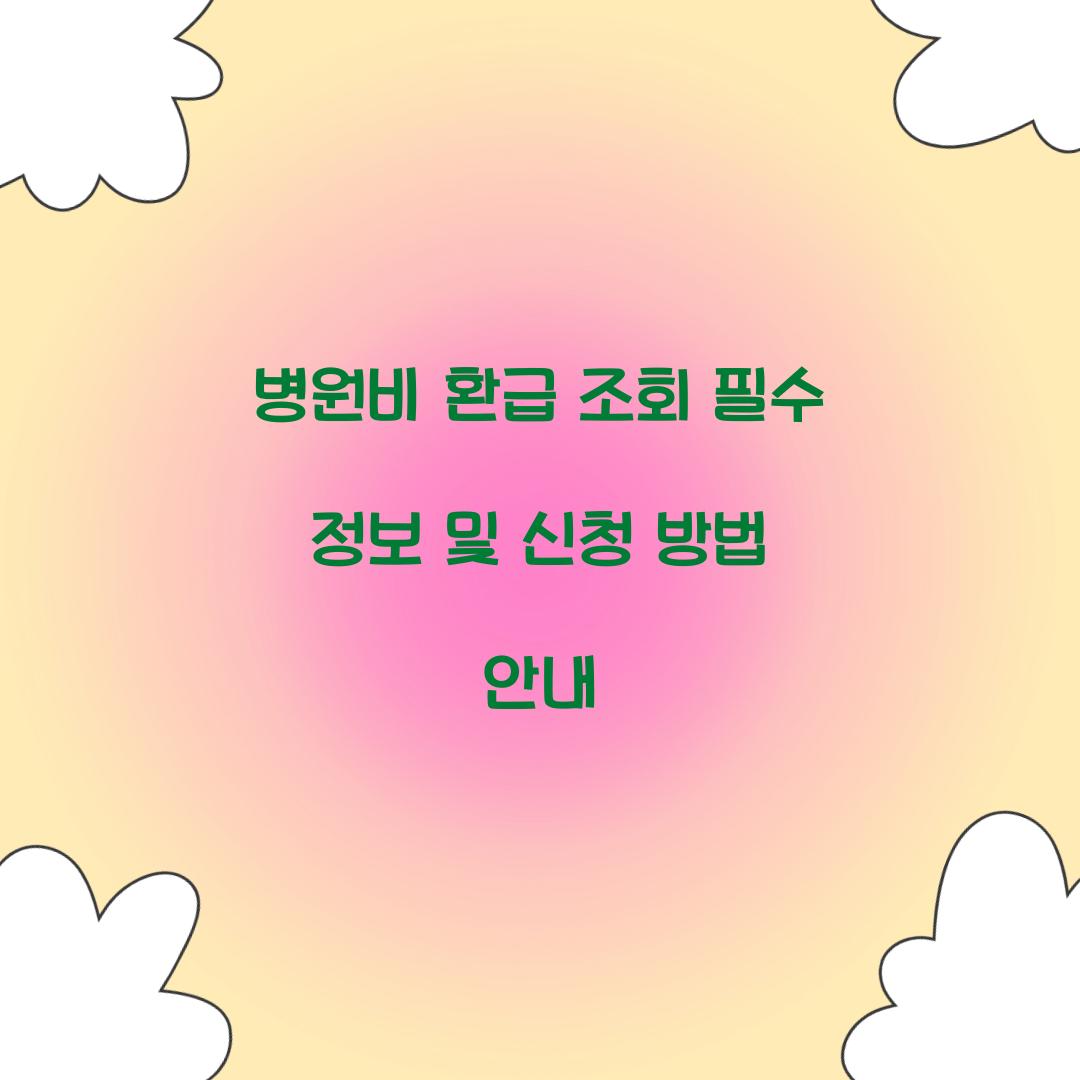 병원비 환급 조회