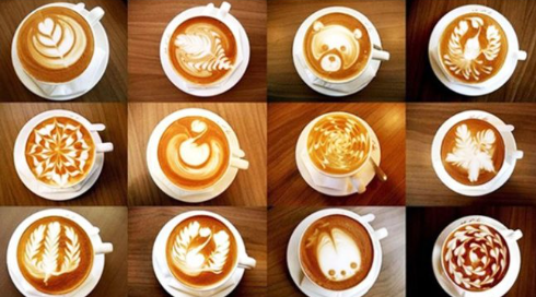 라떼 아트 사진