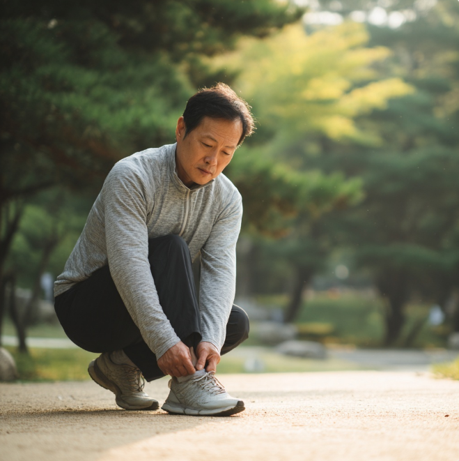 발바닥이 불편해서 신발고쳐신는 아저씨