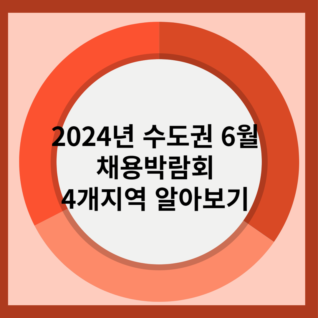 2024년 수도권 6월 채용박람회 4개지역 알아보기