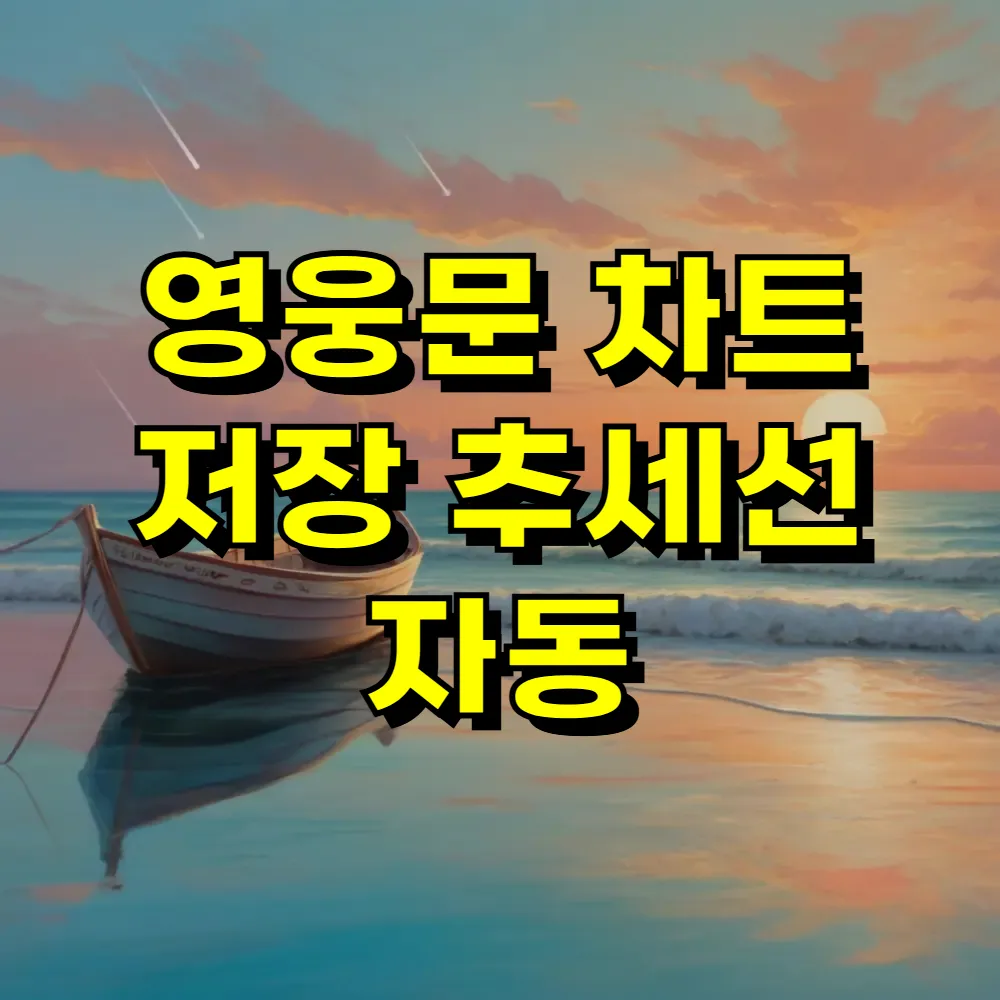 영웅문 차트 저장 추세선 자동
