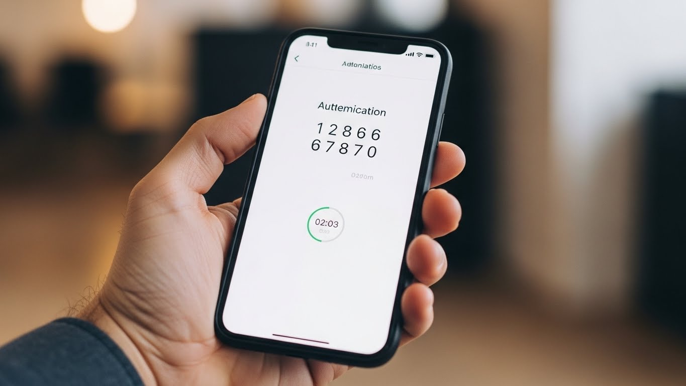 스마트폰 인증 앱 실행 화면