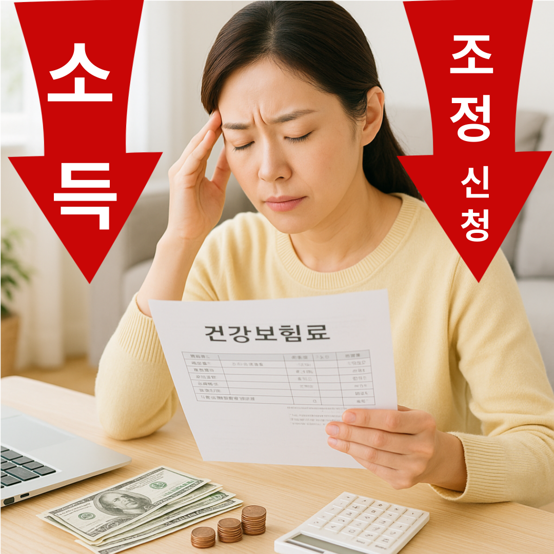 소득 줄었을때? 건겅보험료 확 줄이는 조정신청 방법!