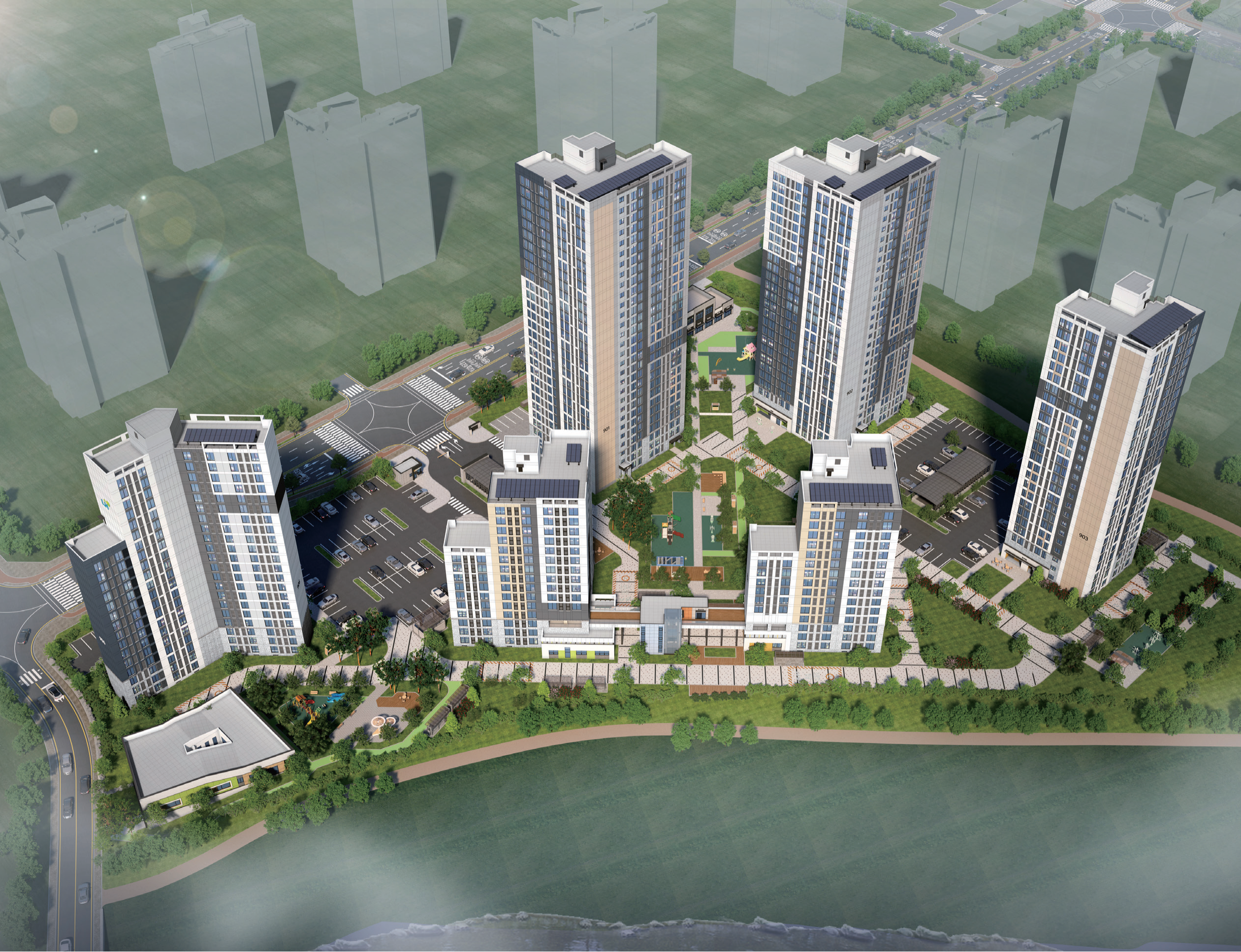 아산탕정2지구 A9블록 행복주택 조감도