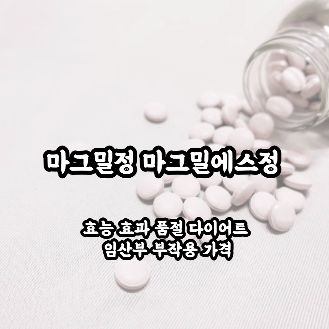 마그밀정 마그밀에스정 효능 효과 품절 다이어트 임산부 부작용 가격 총정리