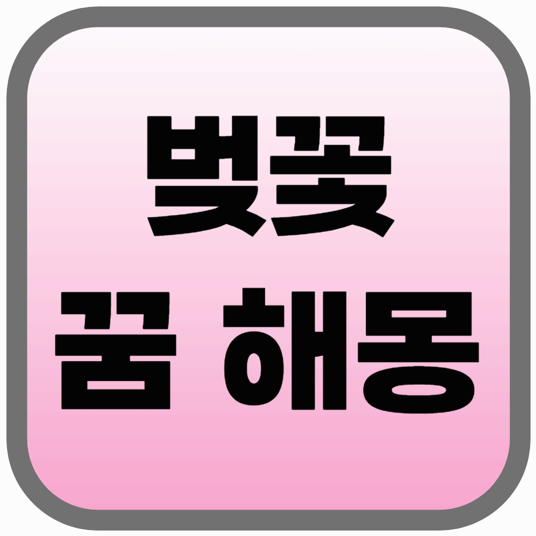 벚꽃 꿈해몽! 상황별 분석 총정리!