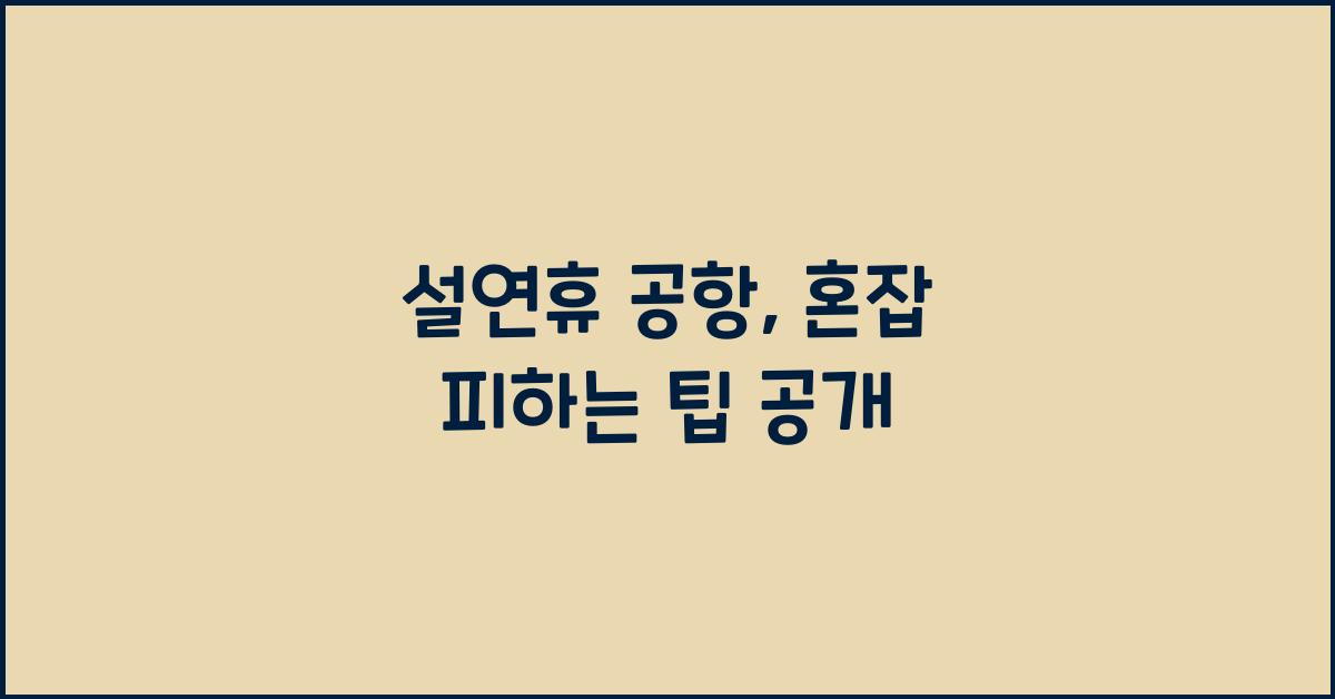 설연휴 공항