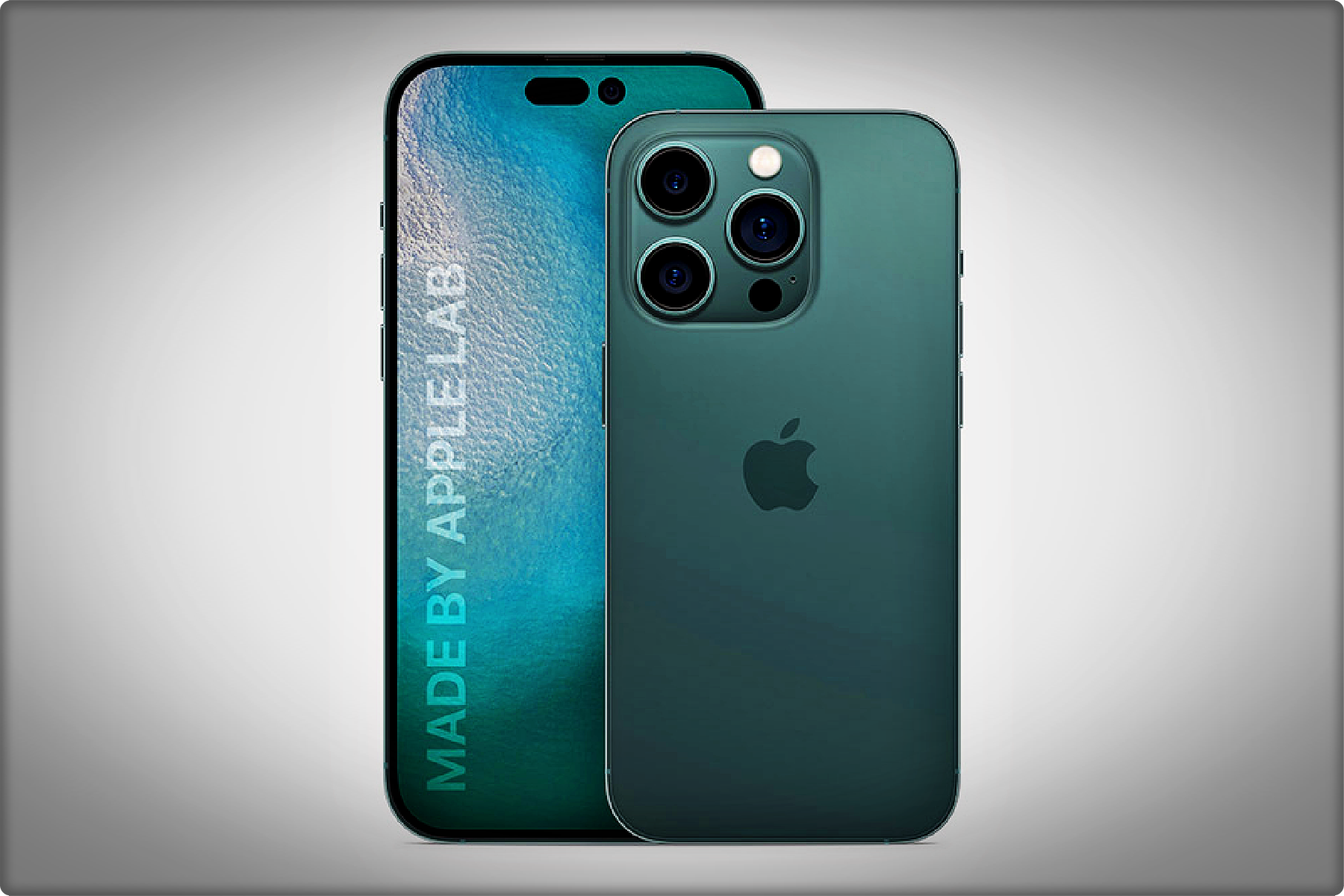 아이폰14 프로/프로맥스 전면 디자인과 노치 형태를 비교한 이미지