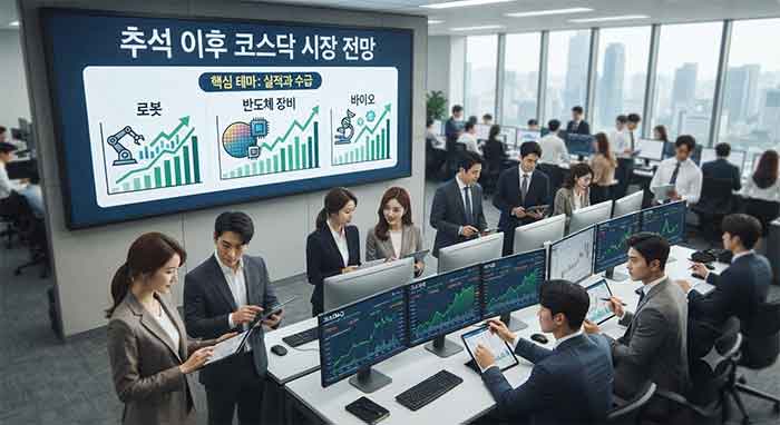 사무실에 모여 서로서로 의견을 주고받는 모습.