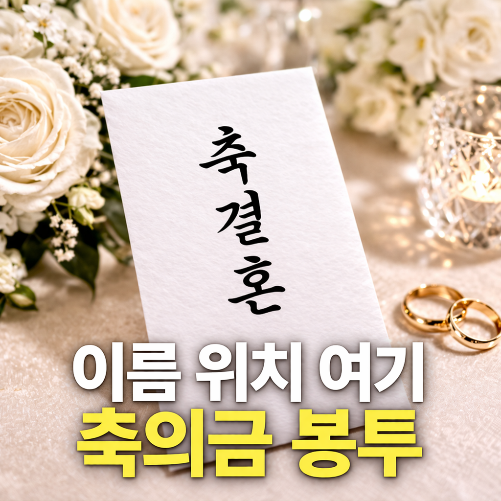 축의금 봉투 쓰는법 기준 정리 (상황별 작성 방법과 예시)
