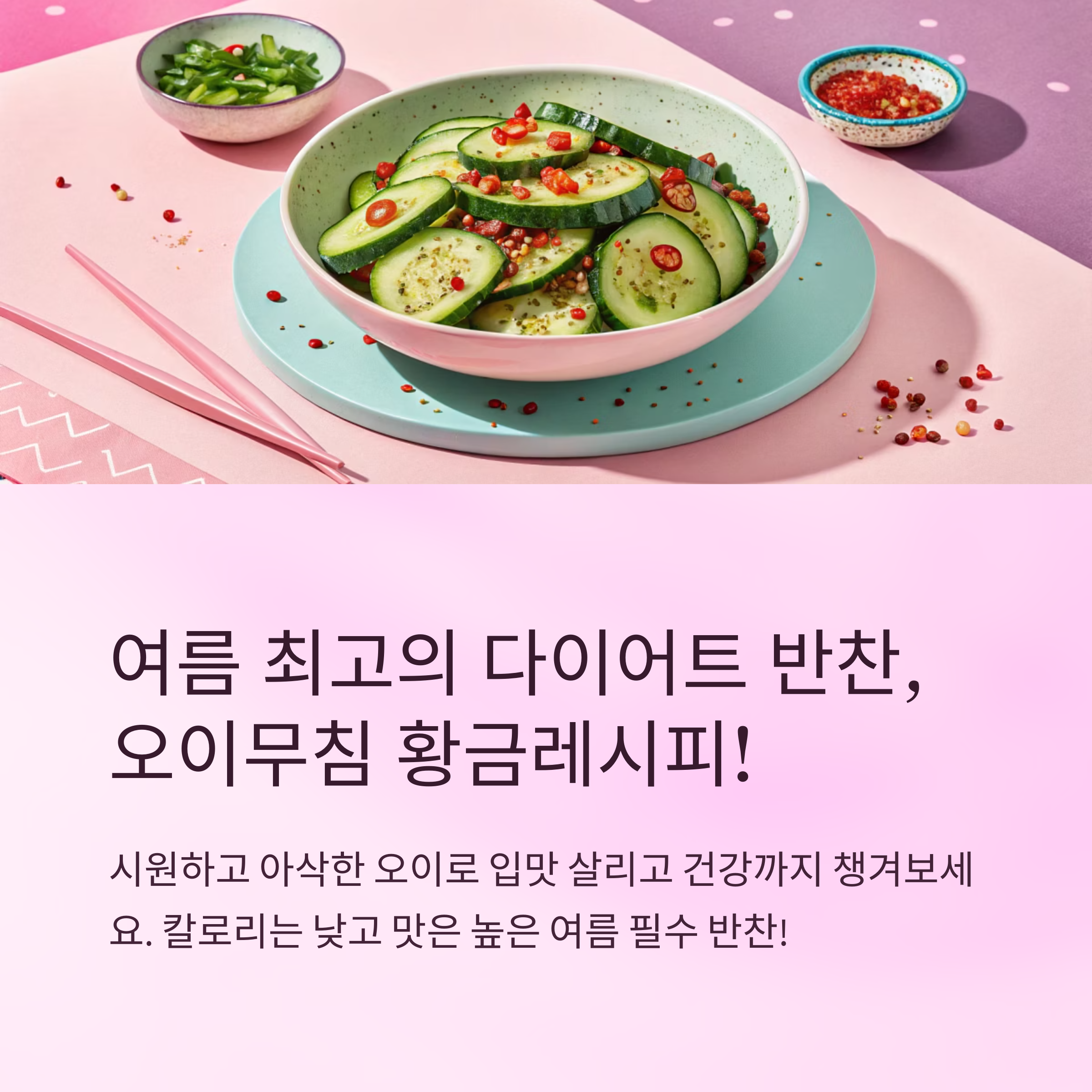 오이무침 황금레시피 여름 제철요리