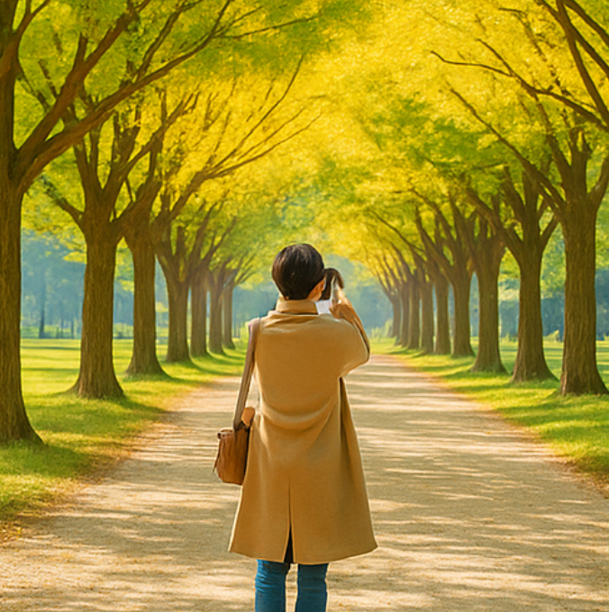 국내로 여행 가는 모습