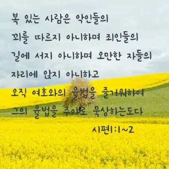 시편 1편 설교 아이디어 묵상 말씀 준비_16