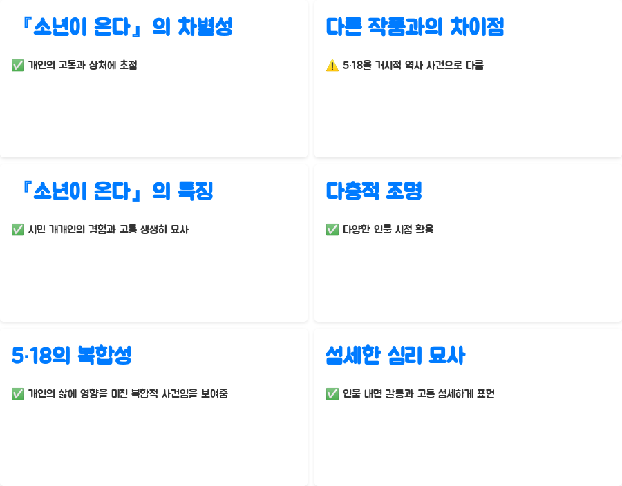 소년이 온다 줄거리, 5·18의 진실과 마주하다 - 비교: 『소년이 온다』와 다른 5·18 관련 작품들 소년이 온다 줄거리, 5·18의 진실과 마주하다 - 비교: 『소년이 온다』와 다른 5·18 관련 작품들