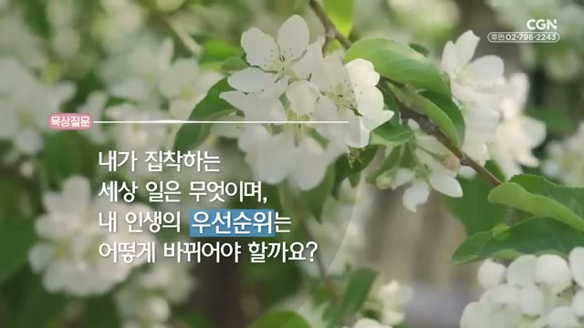 내가 집착하는 세상 일은 무엇이며, 내 인생의 우선순위는 어떻게 바귀어야 할까요?