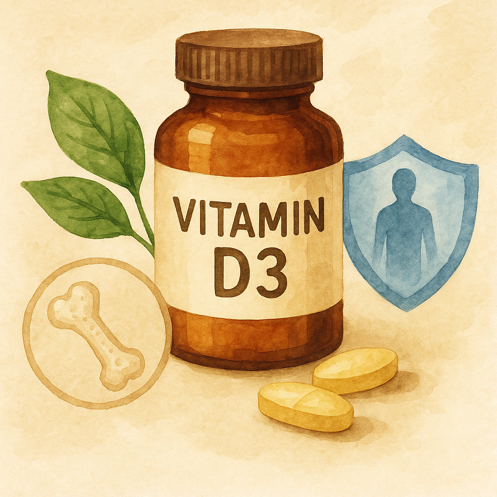 비타민 D3는 면역과 뼈 건강에 중요한 영양소 이다.