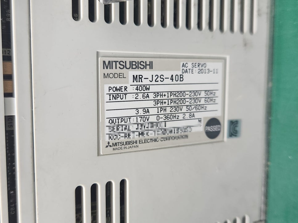 미쓰비시(MITSUBISHI) 서보드라이버 MR-J2S- 40B 60B 70B 100B 200B 350B 500B 700B 긴급 수리 알람 발생, 동작불능 수리 전
