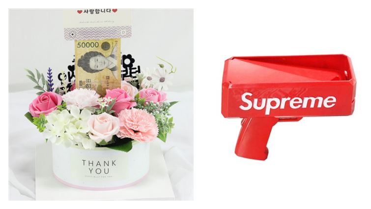 뽑는 돈케이크 머니건