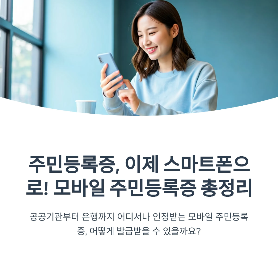 모바일 주민등록증 발급 및 신청방법 완벽 가이드 (2025 최신 기준)