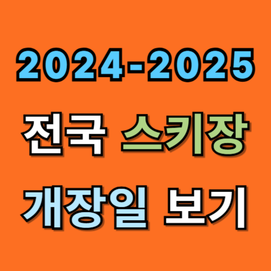 전국 스키장 개장일