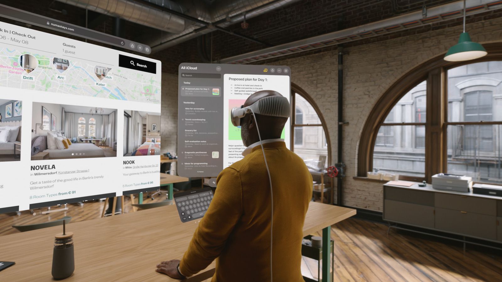 비전OS의 인터페이스와 컨트롤