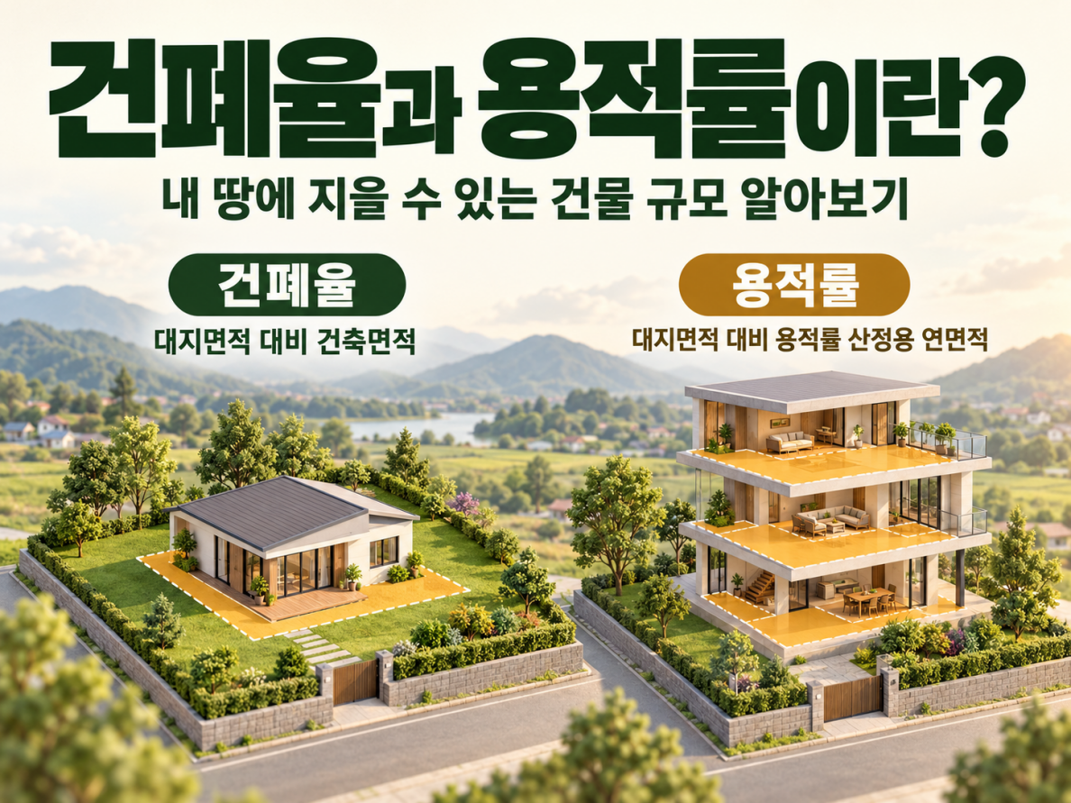 건폐율과 용적률이란? 내 땅에 지을 수 있는 건물 규모 알아보기