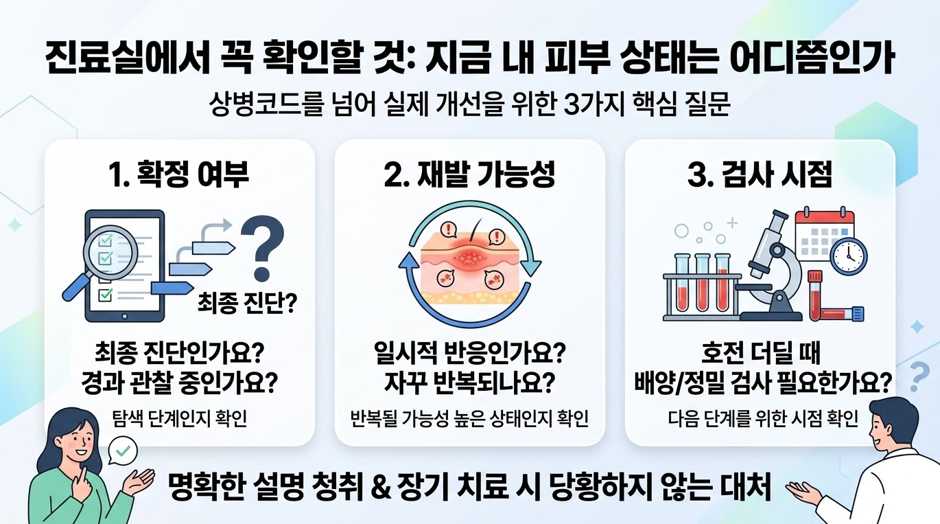 피부과 진료 시 상병코드 확인해야 하는 이유와 진료실 핵심 질문 3가지