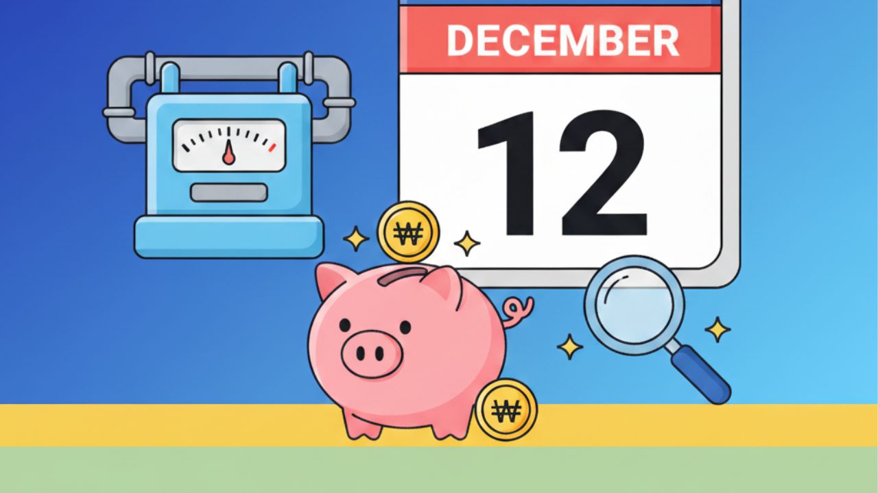 2025년 2026년 도시가스 절약 캐시백 12월 시작 예정