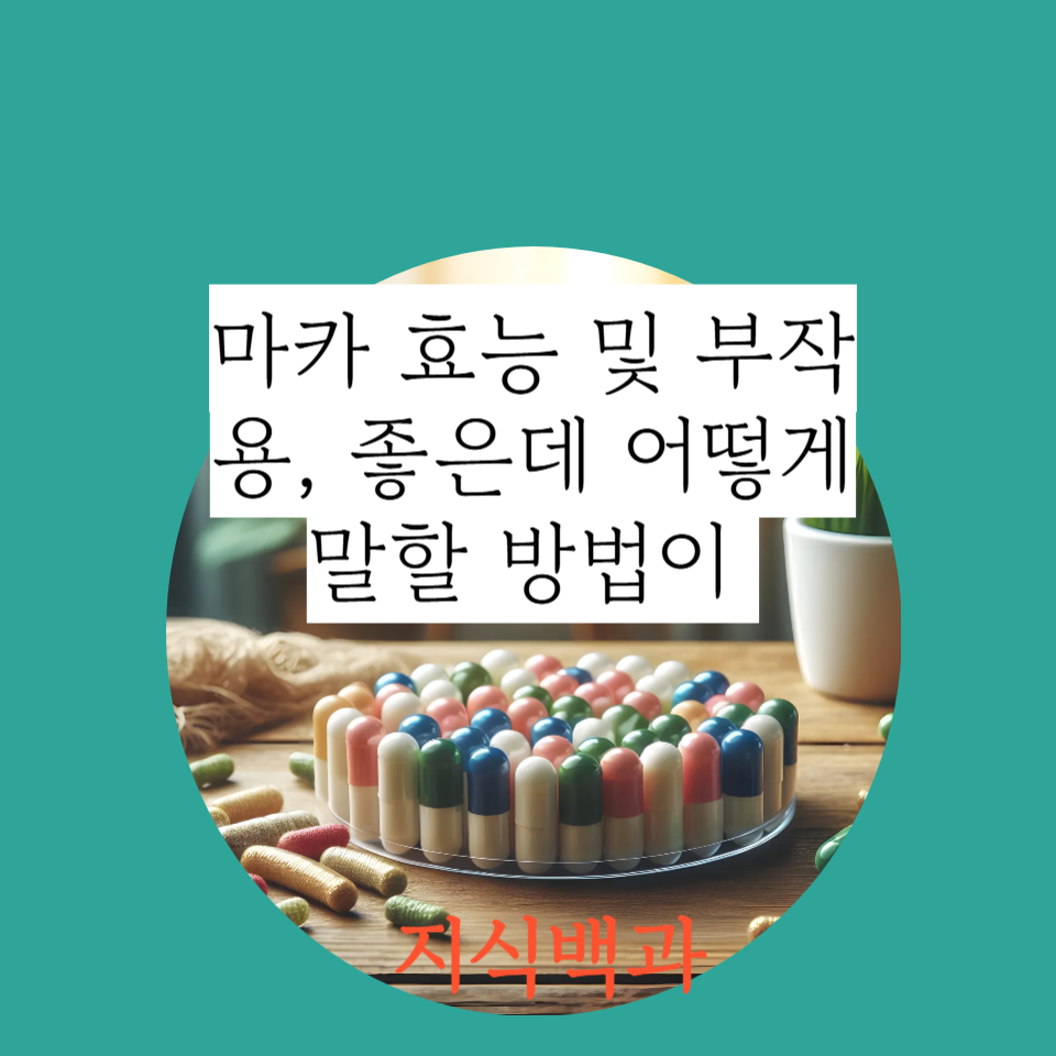마카 효능 및 부작용, 좋은데 어떻게 말할 방법이