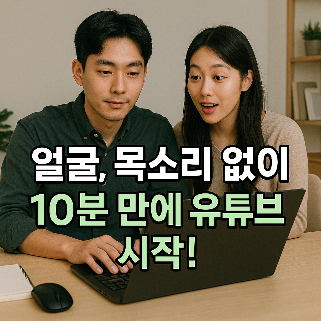 얼굴과 목소리 없이 시작하는 유튜브