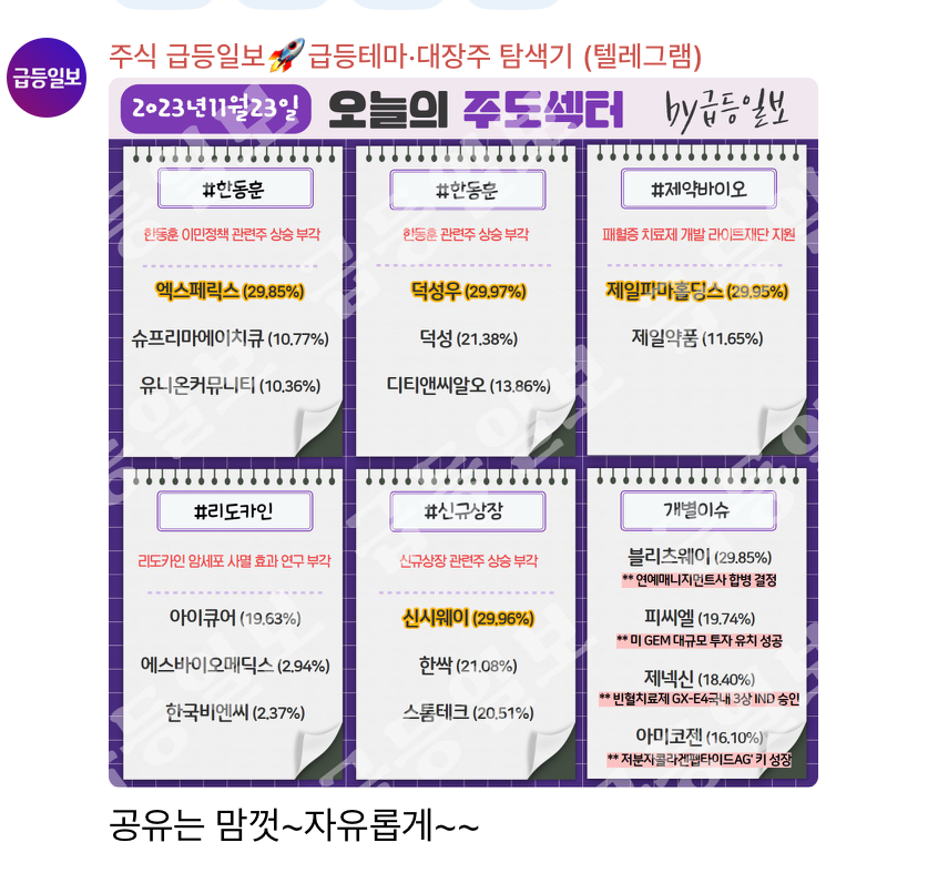 주식 탤래그램 추천