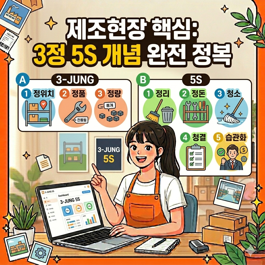 제조현장 3정 5S 개념 설명-리브워크