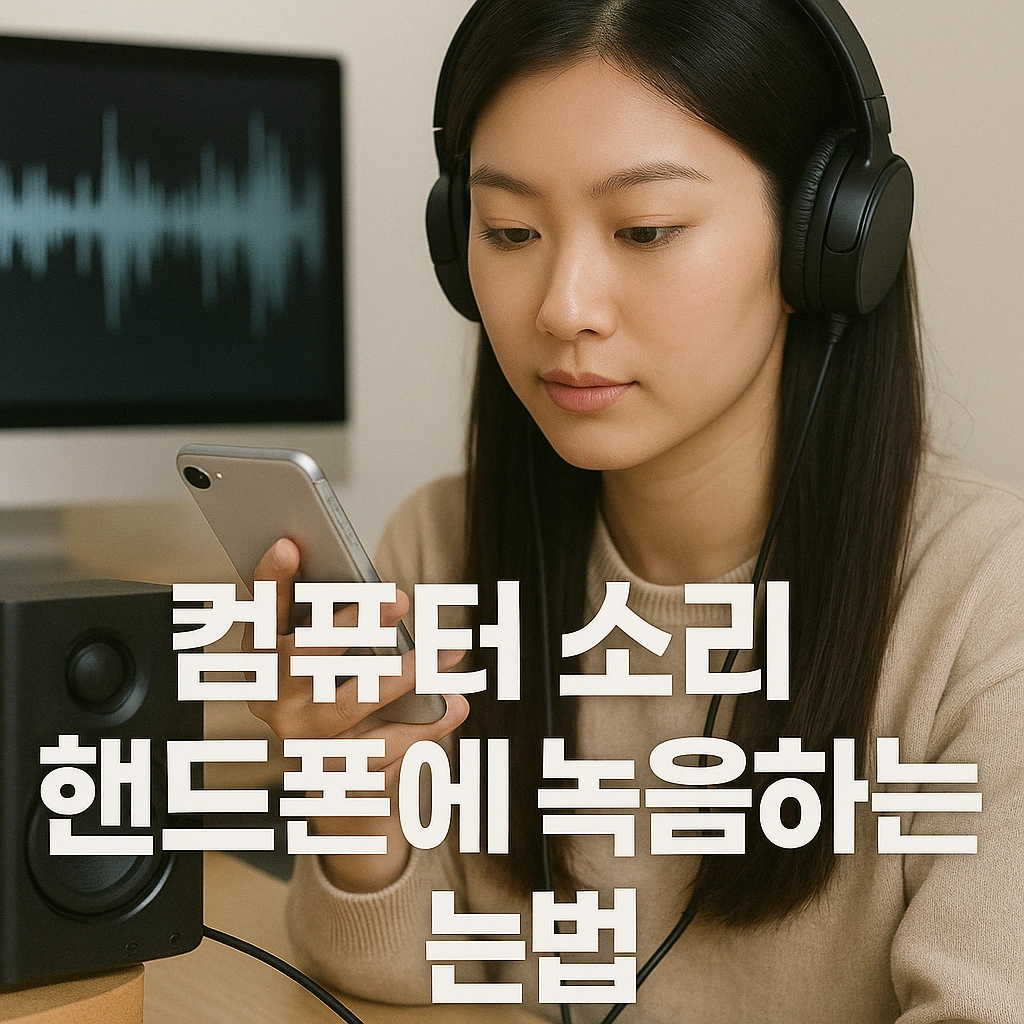 컴퓨터 소리 핸드폰에 녹음하는 법 - 초보자를 위한 가이드
