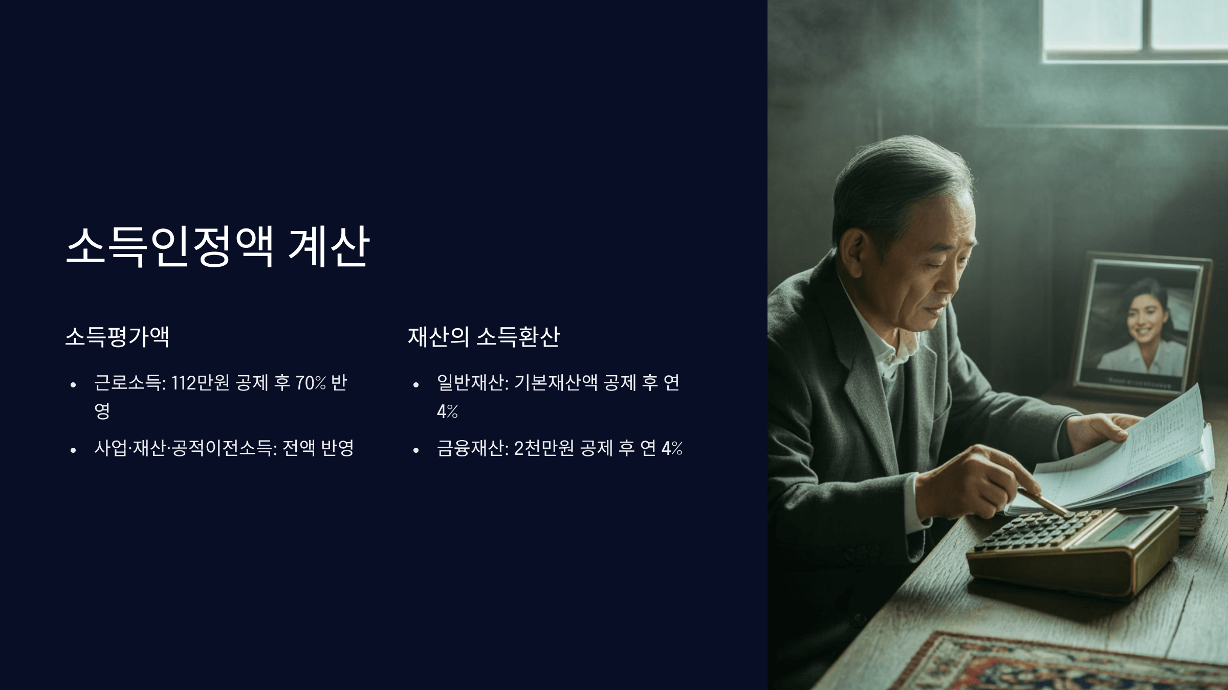 소득인정액 산정