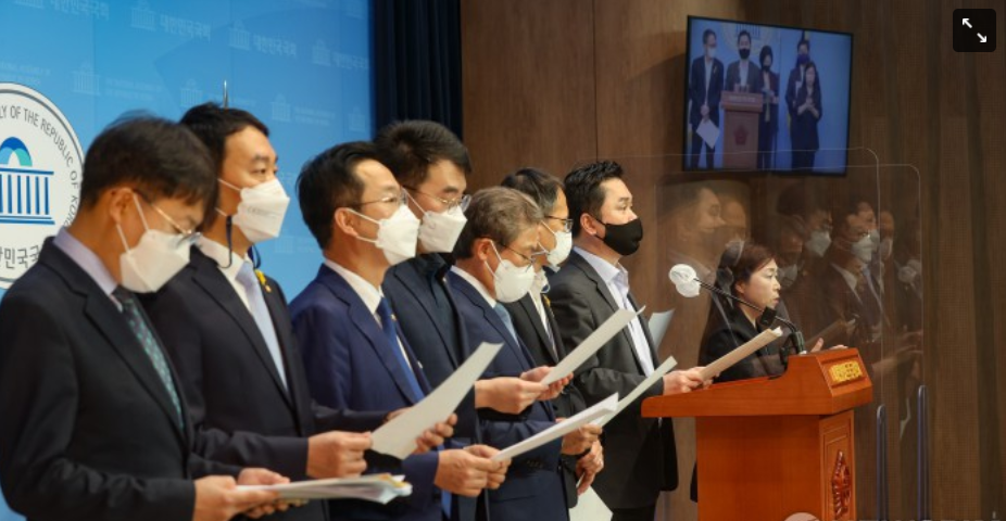 국민의힘 윤석열 후보 검찰 공약 관련 법사위원 기자회견