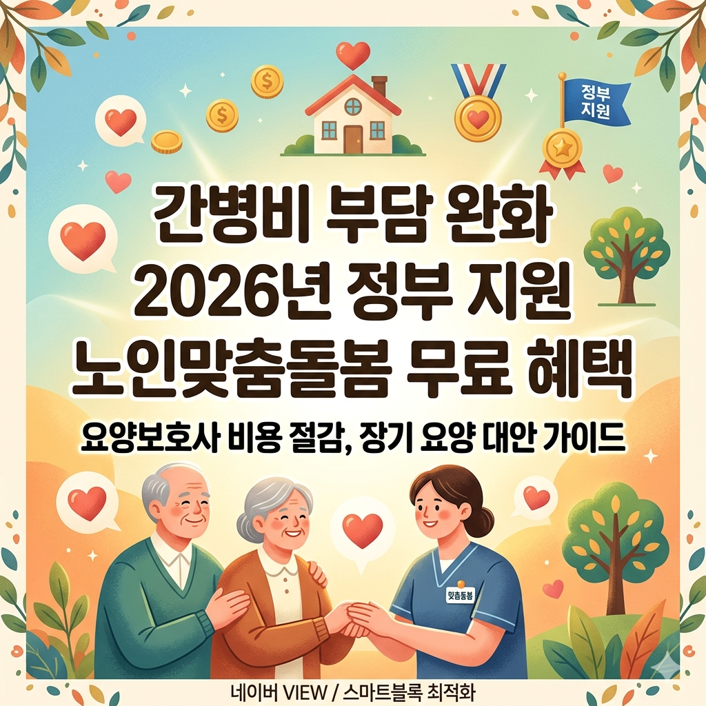 간병비 부담 완화 방법 3가지 2026년 정부 지원 무료 혜택