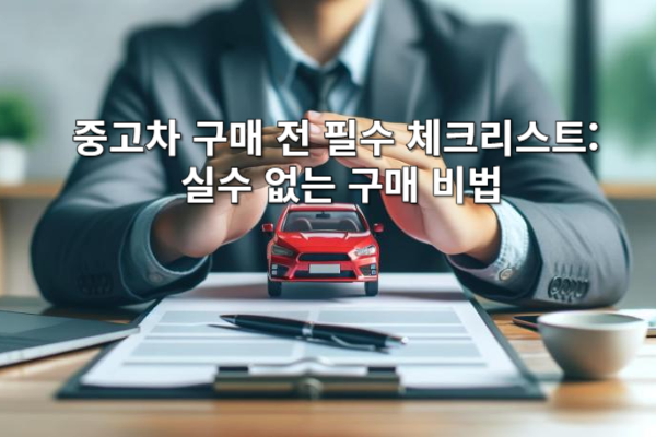 중고차 구매 전 필수 체크리스트: 실수 없는 구매 비법
