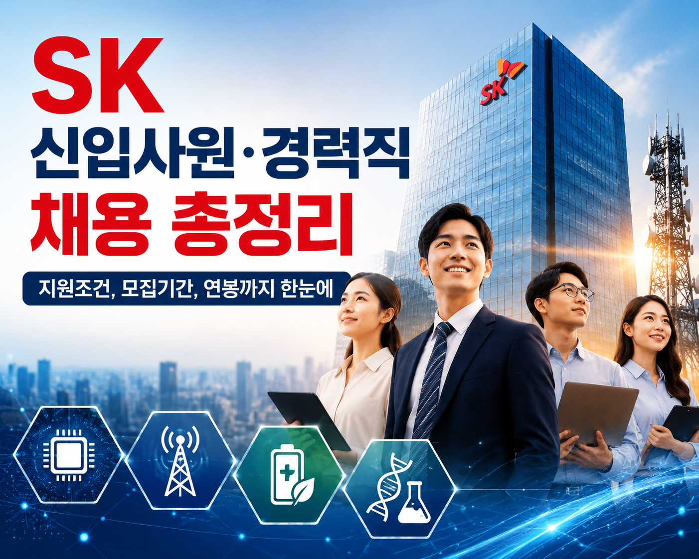 SK 신입사원&middot;경력직 채용 총정리｜지원조건, 모집기간, 연봉까지 한눈에 관련 사진