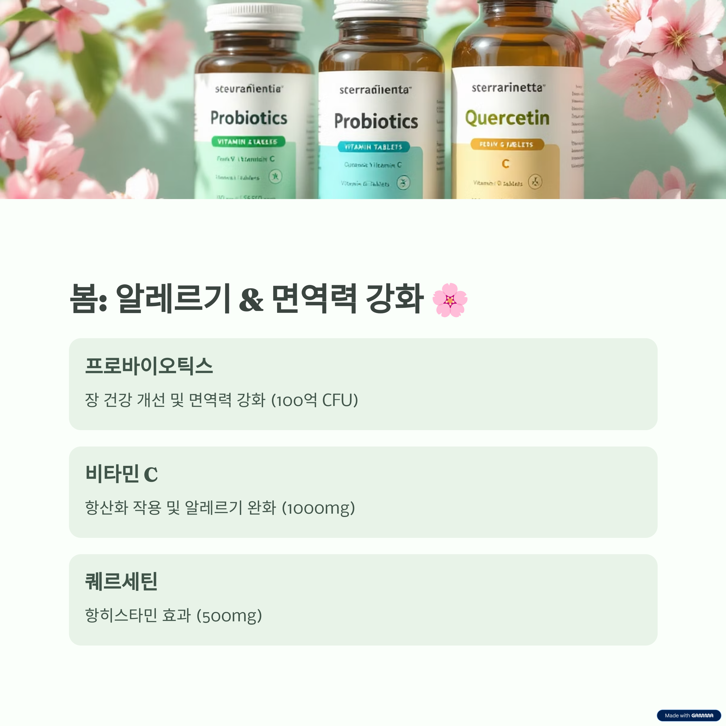 건강 보조식품 정리 3