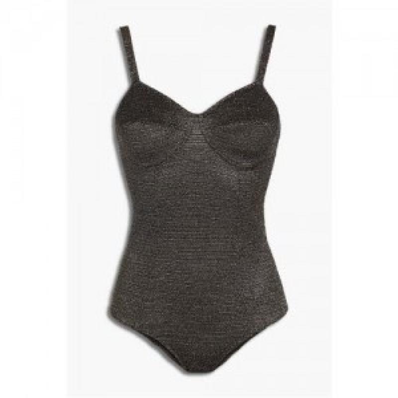 리사 마리 페르난데즈 LISA MARIE FERNANDEZ Metallic swimsuit Gold