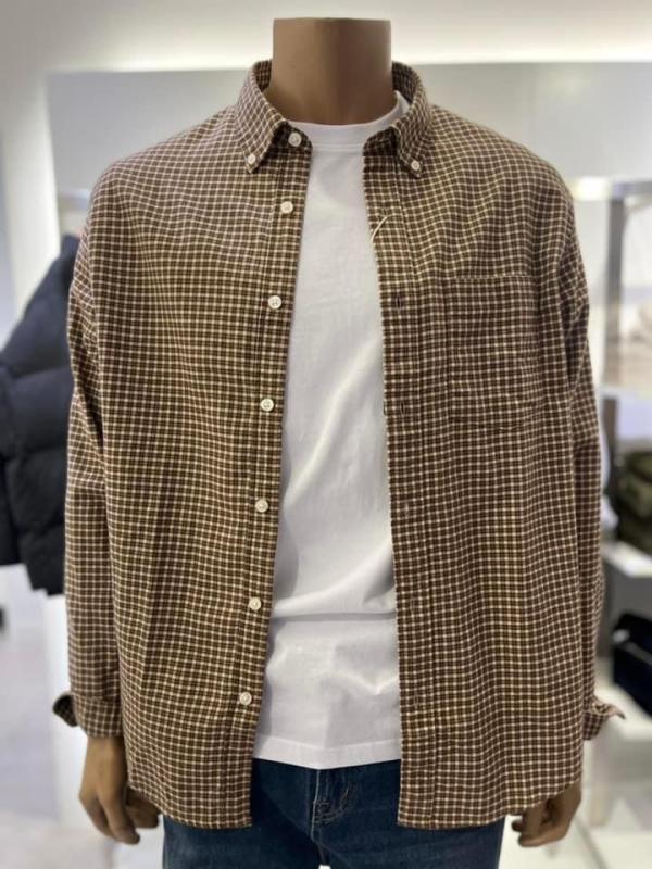 지오다노 남 플란넬 셔츠 겨울 기모 체크 남방 01040905