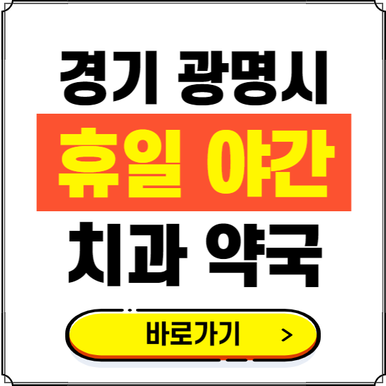 광명시 휴일 치과 병원 진료하는 곳 ❘ 365일 일요일 야간 주말 문여는 약국 찾기