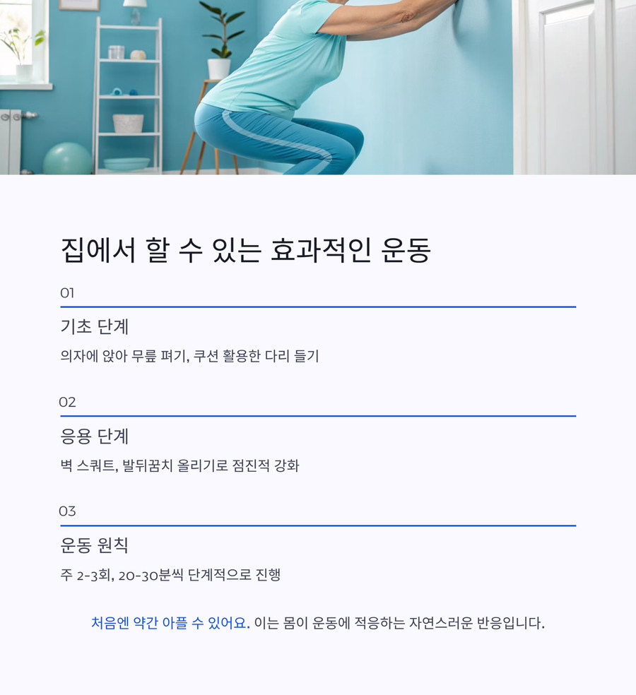 집에서 하는 기초·응용 무릎 운동