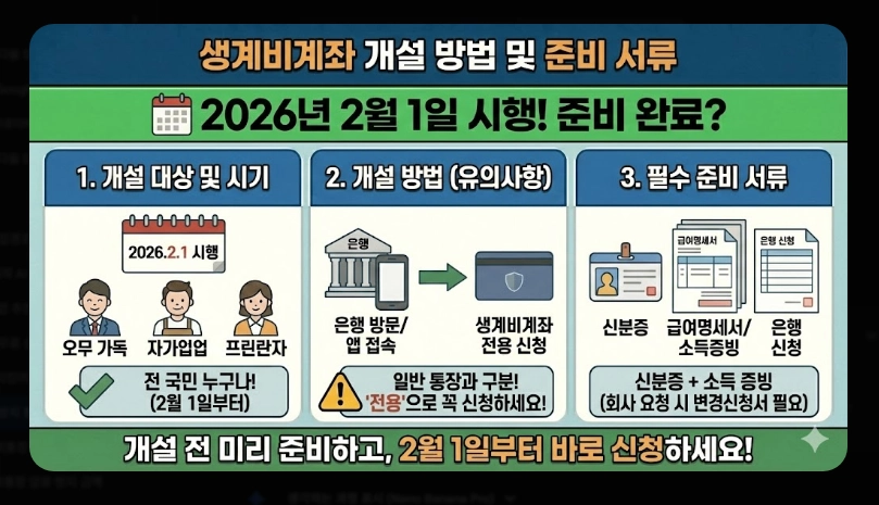 압류방지통장 장단점 비교 [2026년 기준] 생계비계좌 개설 전 반드시 확인할 5가지